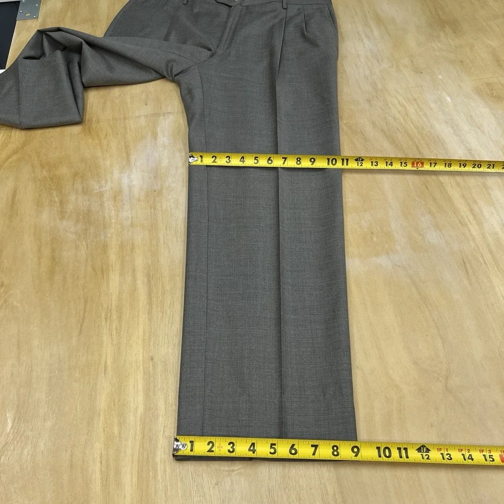 Joseph Abboud Custom Suit Mens 44L Long Wool Pleated Pants 37x30 Tan